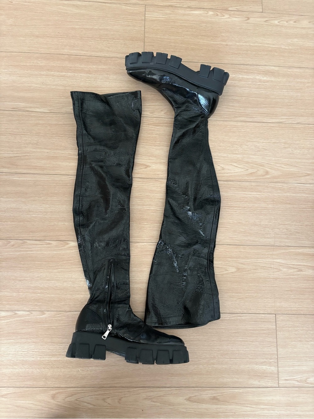 Prada Over-the-Knee Black Boots - 39